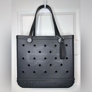 Harley-Davidson Black Perforated Tote with Logo